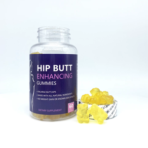 กัมมี่เสริมสะโพกและบั้นท้าย ยี่ห้อ OEM ผลิตภัณฑ์เพื่อสุขภาพสำหรับผู้หญิง 60 เม็ด วีแกน ผลิตจากส่วนผสมจากธรรมชาติ - Product Image 5