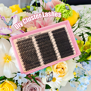 Kit de cils en grappe Fluffy Lashes avec logo personnalisé, doux, légers, de qualité naturelle, non rigides, cils en grappe en gros, cils en grappe Manga - Product Image 2