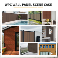 Revêtement de grande muraille Extérieur Extérieur Bois Pvc Co Extrusion Conception cannelée Persienne Panneau composite décoratif Panneau de façade murale en Wpc
