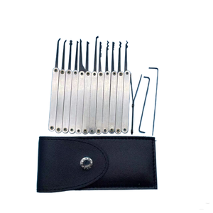 Juego de 15 Piezas de Ganzúas de Práctica de Acero Inoxidable para Cerrajería y Candados - Product Image 1