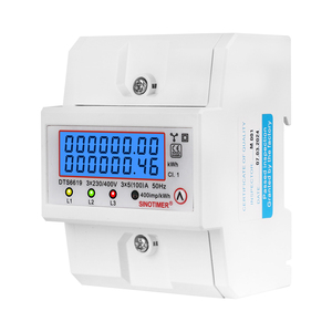 มิเตอร์วัดพลังงานไฟฟ้าแบบราง DIN ยี่ห้อ <span class=keywords><strong>SINOTIMER</strong></span> รุ่น DTS6619-046 3P4W ได้รับการรับรองมาตรฐาน MID สำหรับอุตสาหกรรม  รองรับแรงดันไฟฟ้า 3x230/400V 100A พร้อมพอร์ต RS485 สำหรับตรวจสอบพลังงาน - Product Image 2