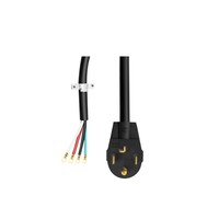 NEMA 14-30P  Certificado por ETL |   Conectores de 4 Hilos de 125/250V con Conectores de Ojal, Conductores de Cobre Puro para Conexiones Eléctricas de Secadoras