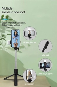 Atacado telescópico mini tripé suporte flexível selfie stick para o telefone móvel com controle remoto do <span class=keywords><strong>bluetooth</strong></span> - Product Image 6