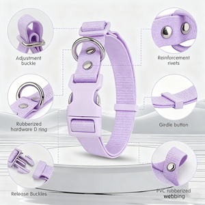 OKKPETS nuevo 2025 fabricante logotipo personalizado impermeable PVC mascota perro arnés conjunto mascota Collar Correa perro Collar y correa conjunto - Product Image 2