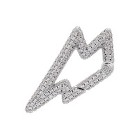Fermoir à ressort carré en laiton plaqué or VK147, accessoires de bricolage pour chaussures, fermoir de bijoux en zircon complet