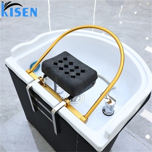 Kisen Fashion Bac à shampoing pour salon de coiffure et spa, design personnalisé, nécessitant installation de plomberie, livraison rapide, mobilier de barbier en promotion - Product Image 1
