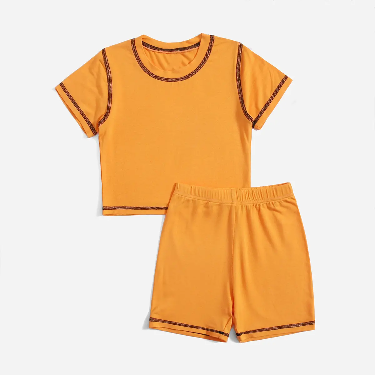 Feimefeibai — ensemble de vêtements en coton pour enfants, 2 pièces, t-shirt à manches courtes et pantalon, de dessin animé, mignons, pour bébés garçons