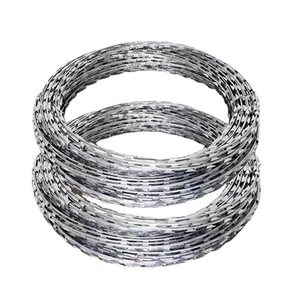 Lames perforant le grillage, clous anti-escalade, filet de protection en spirale contre les serpents, fil de fer barbelé galvanisé à tissage simple, fil de fer barbelé rasoir. - Product Image 2