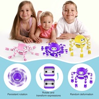 Nuevo Juguete Sensorial Transformable de Pulpo con Cambio de Cara, Juguete Giratorio de Pulpo