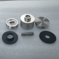 Entretoises modernes en acier inoxydable noir mat/polies satinées pour balustrades de balcon, escalier ou terrasse en verre de villa