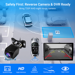 Haudio เครื่องเสียงรถยนต์ระบบแอนดรอยด์9นิ้ว, รองรับ <span class=keywords><strong>GPS</strong></span> สมาร์ทโฟนรองรับการสะท้อนสัญญาณ4GB + 64GB กล้องสำรองเครื่องขยายเสียง RGB ในตัว <span class=keywords><strong>GPS</strong></span> - Product Image 3