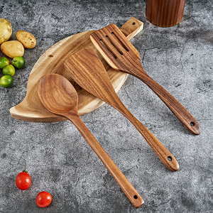 Juego de utensilios de <span class=keywords><strong>cocina</strong></span> de madera de acacia personalizados, utensilios de <span class=keywords><strong>cocina</strong></span> de madera de teca que incluyen cuchara y espátula, utensilios para su <span class=keywords><strong>cocina</strong></span> - Product Image 3