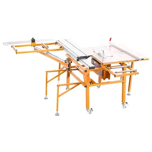 WJ-180 small rocker arm folding table saw wood sliding table saw dust free saw cutting machine