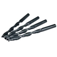 Perceuse HSS personnalisée en acier rapide noire à manche droit pour pâte frite et torsades en alliage de tôle de fer et d'aluminium vente en gros