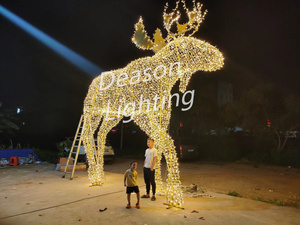 Ngoài trời thắp sáng con nai sừng tấm giáng sinh - Product Image 3