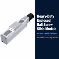 Module de guidage linéaire CNC multi-axes XYZ 50-1500 mm avec protection anti-poussière et anti-éclats, vis à billes, actuateur, porte-moteur, roulement, moteur, PLC