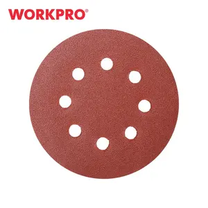 WORKPRO Ampelas Cakram Pengamplasan Bulat Aluminium Oksida 5 Buah-115Mm