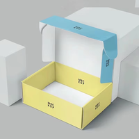 Boîtes postales d'expédition en carton ondulé rose clair avec logo personnalisé pour petites entreprises emballage de sous-vêtements