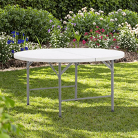 Mobilier Moderne Blanc Pliant Rond en Plastique Tables et Chaises pour Banquet, Mariage, Événement, Hôtels, Hôpitaux, Entrée et Chambre