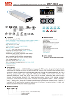 Fuente de Alimentación Industrial y Médica MEANWELL Original de 1600W AC/DC, Alta Fiabilidad, Tipo Encapsulado, Multi-Industrias