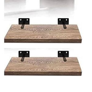 WEKIS Heavy Duty Good Quality 6 Inch Metal Pipe Shelf <b>Brackets</b> with <b>Black</b> Powder Coating and 75lbs Capacity - Product Image 1