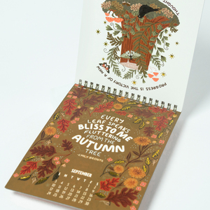 2024 đứng lật bàn lịch lịch trình nhỏ vàng dập hàng tháng lịch hàng ngày - Product Image 5