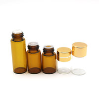 Botol Kaca Tester Parfum 1ml 2ml 3ml 5ml Botol Kaca Mini dengan Tutup Sekrup Pengurang Lubang Plastik Botol Kaca Kecil
