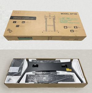 Heavy Duty Mobile TV đứng cho 60-100 inch hiển thị 300lbs tải Chiều cao có thể điều chỉnh TV di động xe với 360 ° bánh xe - Product Image 3