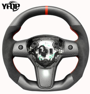 Volant de direction en carbone blanc Yole, volant de direction de voiture haut de gamme pour Tesla Model 3 Model X S Y - Product Image 3