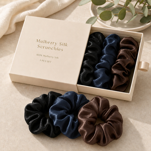 Vente en gros OEM de chouchous et bandeaux de luxe unis, design mode, pour enfants et femmes, pour les fêtes - Product Image 6