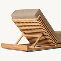 Vente directe usine : Ensemble de salon de jardin en teck moderne anti-UV pour terrasses d'hôtels, idéal pour les centres de villégiature, piscines, jardins et cours.
