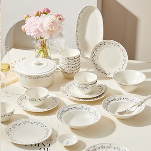 2025 Lanxin estilo fresco vajilla de cerámica moderna Simple elegante cuencos de sopa <span class=keywords><strong>y</strong></span> <span class=keywords><strong>platos</strong></span> para fiestas fábrica al por mayor - Product Image 1