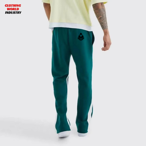 Track Pants Men's Oversized <b>Trousers</b> Custom 400Gsm 100% Cotton Baggy Wide leg Sweatpants for Streetwear Manufacturer Men's Pants - Product Image 3