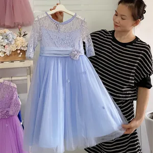 summer ruffle princess dress kids infant boutique toddler child party frocks designs model knit cotton baptism baby party d