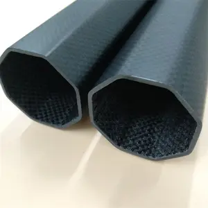 Cao strengthness sợi carbon Ống linh hoạt 100% 3K lục giác CF ống sợi Carbon hình bát giác Ống