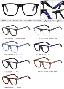 TR90 lunettes <span class=keywords><strong>de</strong></span> lecture carrées anti-lumière bleue à dessus plat Hombre lunettes à rayures bleues transparentes <span class=keywords><strong>de</strong></span> haute qualité montures <span class=keywords><strong>de</strong></span> lunettes pour hommes - Product Image 4