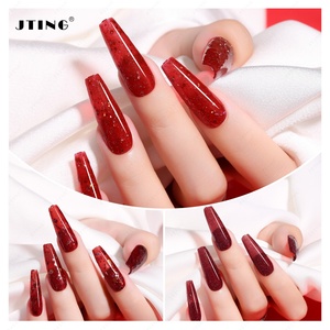 JTING Nouvelle Collection de Vernis Gel Scintillant Rouge 20 Couleurs 15ml Vernis à Ongles Gel Rouge Sans TPO Sans HEMA OEM ODM Gel Pailleté - Product Image 4