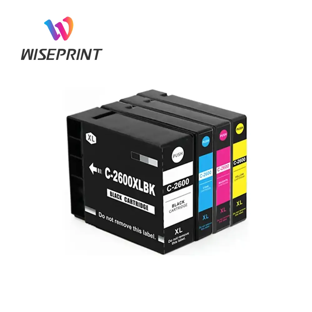 Wiseprint תואם Canon PGI-2600XL PGI2600XL PGI 2600XL 2600 XL פרימיום צבע דיו מחסנית עבור MAXIFY IB4060 MB5060 MB5160