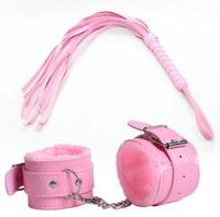 Flirter jeux pour adultes jouets sexuels fétichistes pour femme Couples esclave jouets érotiques contraintes en peluche sexe menottes fouet BDSM Bondage ensemble
