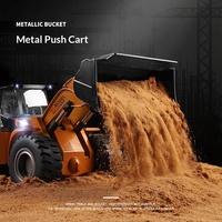 Weili 14800 1:14 Bulldozer électrique télécommandé en métal, modèle de véhicule d'ingénierie, jouet de simulation