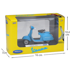 BobbieGoods Modellino in Scala 1:18 WELLY <span class=keywords><strong>Piaggio</strong></span> <span class=keywords><strong>Vespa</strong></span> 1970, Replica in Plastica e Lega della <span class=keywords><strong>Vespa</strong></span> 150, Moto da Esposizione, Regalo, Giocattolo - Product Image 1
