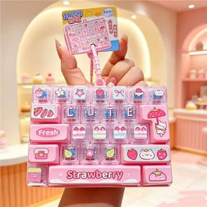 Porte-clés créatif en gel de silicone, pendentif à pression pour le bout des doigts, breloque à thème animal, gadget de décompression, <span class=keywords><strong>clavier</strong></span> mécanique 26 touches - Product Image 5