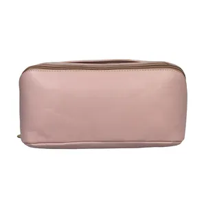 Zipper Waterproof Large Capacity PU Leather Luxury Makeup Bag Wholesale Customized Multifunctional Storage Travel Cosmetic Case