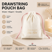 Pochette à bijoux en flanelle avec cordon de serrage, sac cadeau en velours doux, logo personnalisé, vente en gros, emballage pour bagues, colliers, boucles d'oreilles pour boutique de mariée
