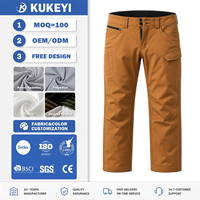 Fabricant OEM/ODM, vente en gros de pantalons de travail pour hommes sur mesure, cargo, imperméables, coupe-vent, multi-poches, extensibles dans 4 directions, couleur sable