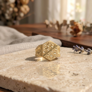 Stylish Gold Plated Copper Brass Men's Ring Fashion Jewelry Classic Finger <b>Accessory</b> for Traditional Events <b>Wedding</b> Party - Product Image 1