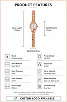 Reloj de Cuarzo Ecológico para Mujer, Esfera Pequeña, Estilo Moderno, Ideal para Instagram, con Cierre de Aleación, para Estudiantes