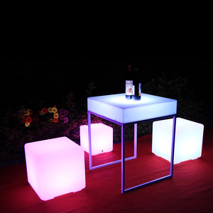 Ngoài trời trong nhà Led Cube ghế Đảng salon thanh trang trí RGB màu sắc thay đổi chiếu sáng nhựa phát sáng phân ghế - Product Image 3