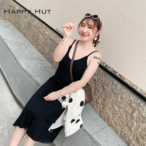 Happy Hut Vestido tipo chaleco con tirantes finos y cuello en V para mujer, modal, ajustado, para uso diario, N6932 - Product Image 1