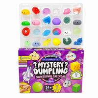 Boîte Mystère de Jouets Squishy Anti-Stress à Pincer, Mignons Jouets à Poinçonner, Calendrier de l'Avent, Coffret Cadeau